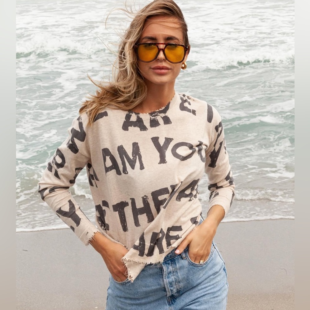 Lisa Todd Take A Stand Pullover Sweater Womens Size XS
